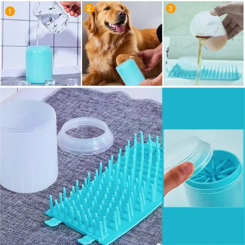 Cerdas de silicona desmontables del limpiador de patas